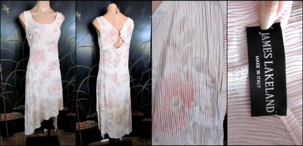 James Lakeland crinkle silk dress, made in Italy
